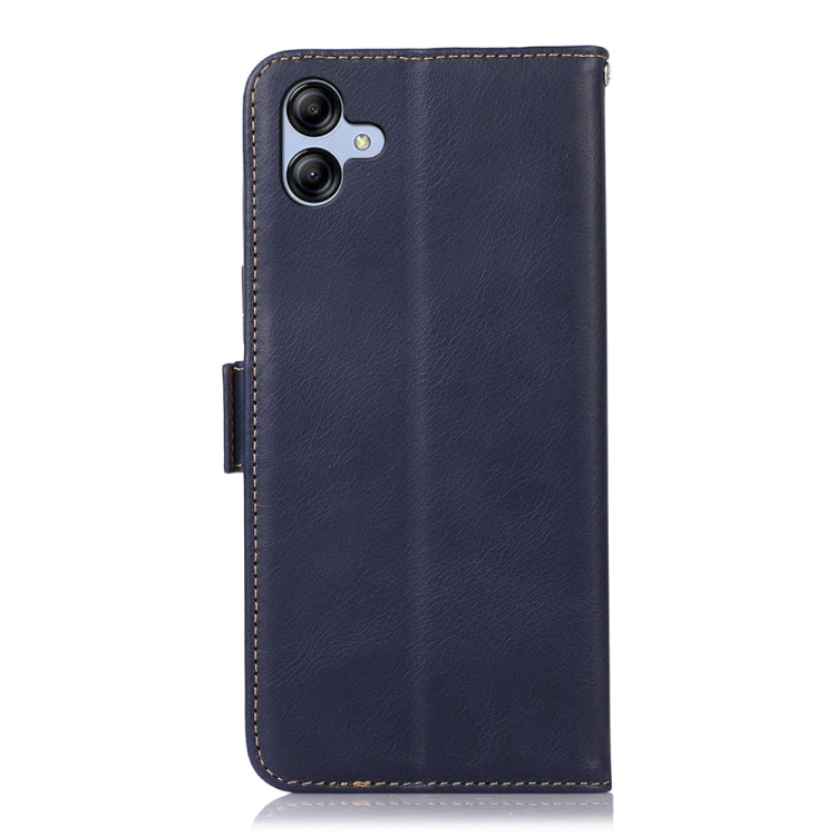 For Samsung Galaxy F14 5G Crazy Horse Top Layer Cowhide Leather Phone Case(Blue) - Galaxy Phone Cases by buy2fix | Online Shopping UK | buy2fix