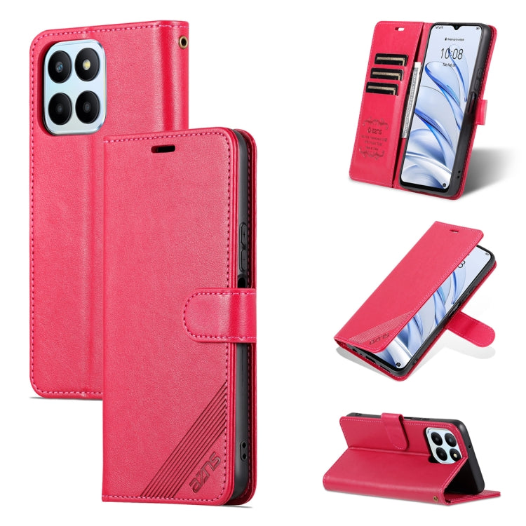 For Honor 70 Lite AZNS Sheepskin Texture Flip Leather Phone Case(Red) - Honor Cases by AZNS | Online Shopping UK | buy2fix