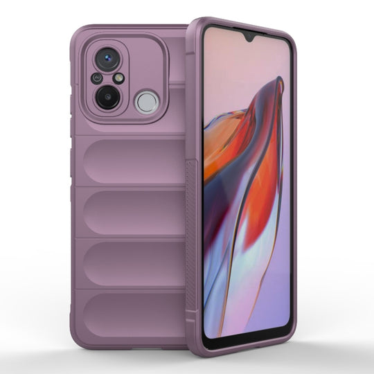 For Xiaomi Redmi 12C Magic Shield TPU + Flannel Phone Case(Purple)