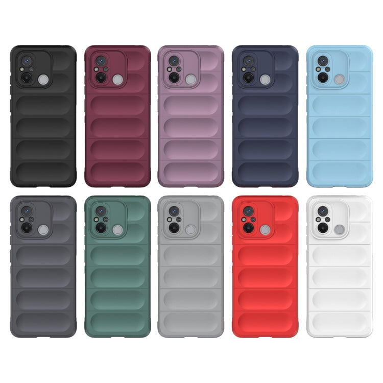 For Xiaomi Redmi 12C Magic Shield TPU + Flannel Phone Case(Grey) - Xiaomi Cases by buy2fix | Online Shopping UK | buy2fix