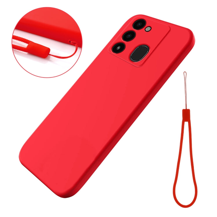 For Tecno Spark Go 2022 / Spark 8C / Spark 9 Pure Color Liquid Silicone Shockproof Phone Case(Red) by buy2fix