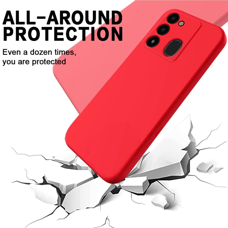 For Tecno Spark Go 2022 / Spark 8C / Spark 9 Pure Color Liquid Silicone Shockproof Phone Case(Red) by buy2fix