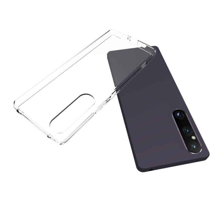 For Sony Xperia 1 V Waterproof Texture TPU Phone Case(Transparent) - Sony Cases by buy2fix | Online Shopping UK | buy2fix