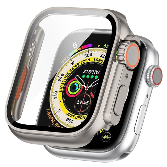 For Apple Watch Series SE 2 / 6 / SE / 5 / 4 40mm Tempered Film + PC Integrated Watch Protective Case(Starlight Color) by buy2fix