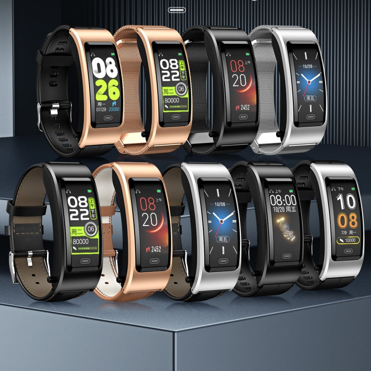 B7 Bluetooth Earphone Smart Bracelet, Support Sleep Monitoring / Blood Oxygen Monitoring / Heart Rate Monitoring(Black + Black Silicone Strap) by buy2fix