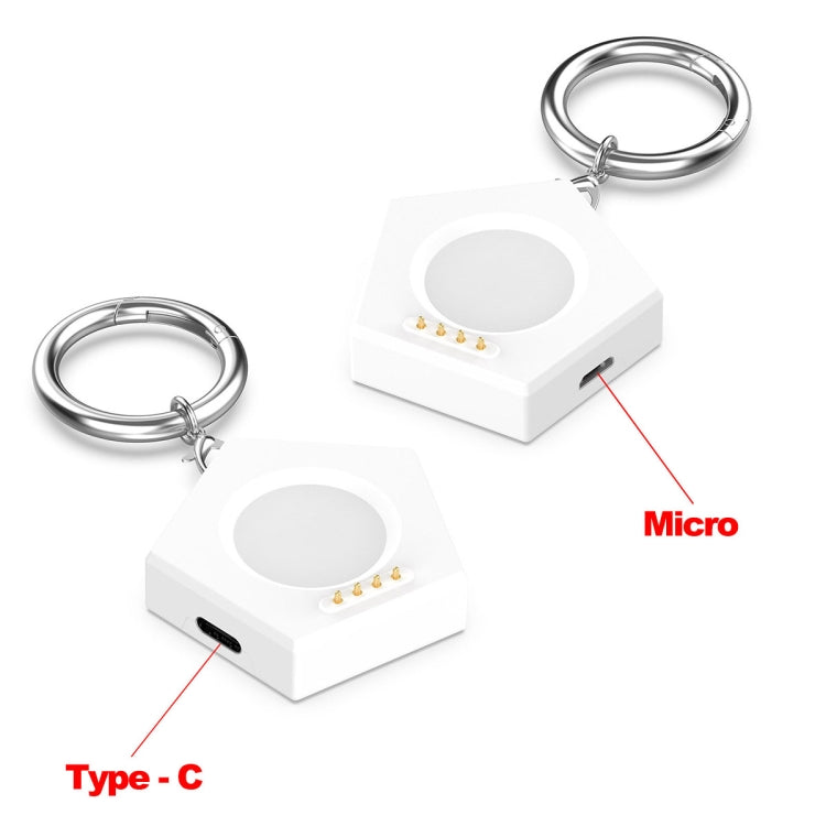 For OPPO Watch 4 Pro / 3 / 3 Pro Portable Universal Smart Watch Charger, Port:Micro-USB(White) by buy2fix