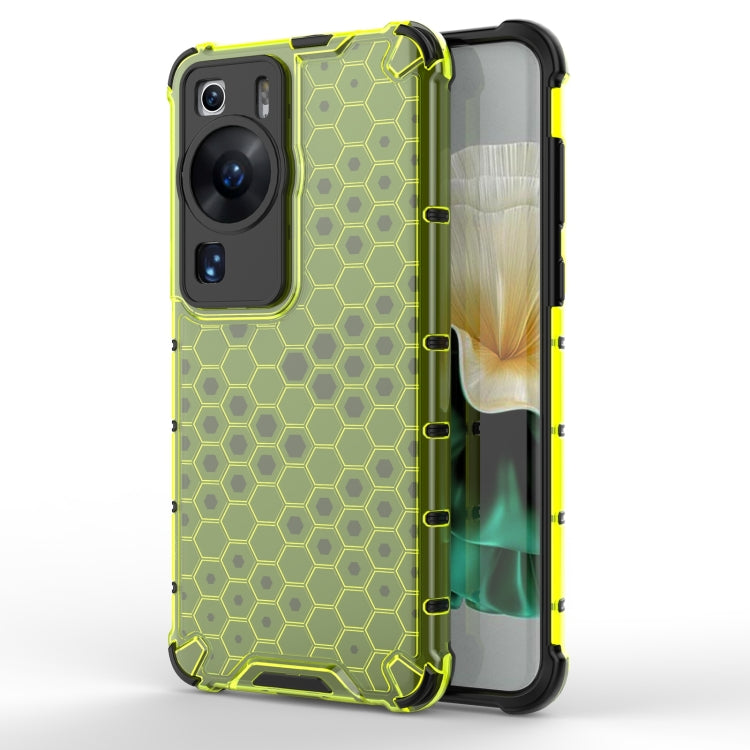 For Huawei P60 / P60 Pro Honeycomb Phone Case(Green) - Huawei Cases by buy2fix | Online Shopping UK | buy2fix