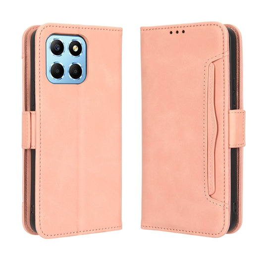 For Honor 70 Lite / X6 4G Skin Feel Calf Texture Card Slots Leather Phone Case(Pink) by buy2fix