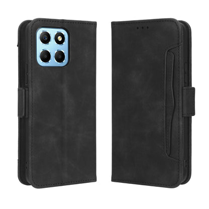 For Honor 70 Lite / X6 4G Skin Feel Calf Texture Card Slots Leather Phone Case(Black) - Honor Cases by buy2fix | Online Shopping UK | buy2fix