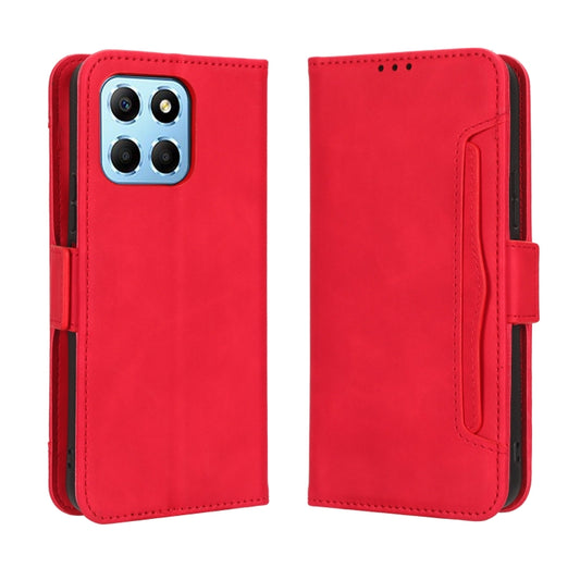 For Honor 70 Lite / X6 4G Skin Feel Calf Texture Card Slots Leather Phone Case(Red) by buy2fix