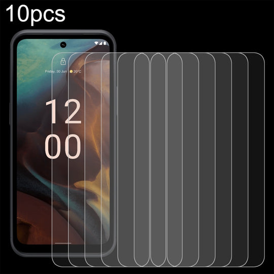 Pour Nokia XR21 10 pièces Film de verre trempé 0.26mm 9H 2.5D