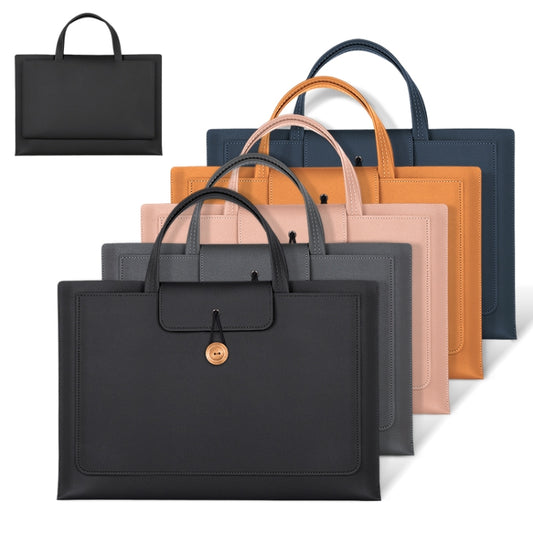 13-14 inch Universal Elastic Thread Button Portable Laptop Inner Bag(Black) by buy2fix