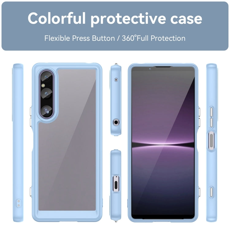 For Sony Xperia 1 V Colorful Series Acrylic + TPU Phone Case(Blue) - Sony Cases by buy2fix | Online Shopping UK | buy2fix