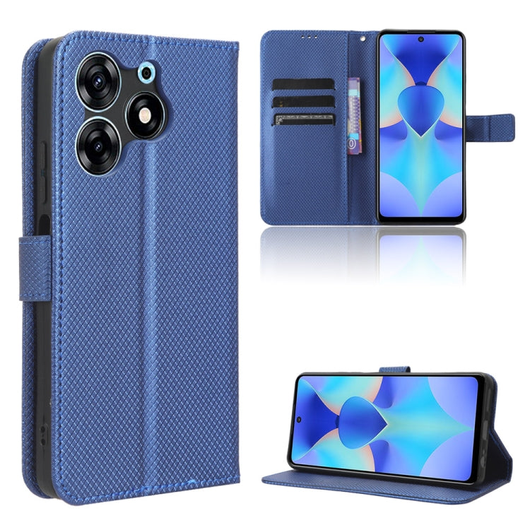 For Tecno Spark 10 Pro / K17 Diamond Texture Leather Phone Case(Blue) by buy2fix