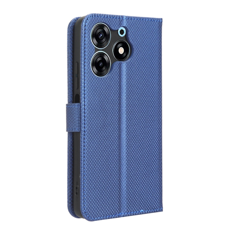 For Tecno Spark 10 Pro / K17 Diamond Texture Leather Phone Case(Blue) by buy2fix
