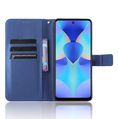 For Tecno Spark 10 Pro / K17 Diamond Texture Leather Phone Case(Blue) by buy2fix