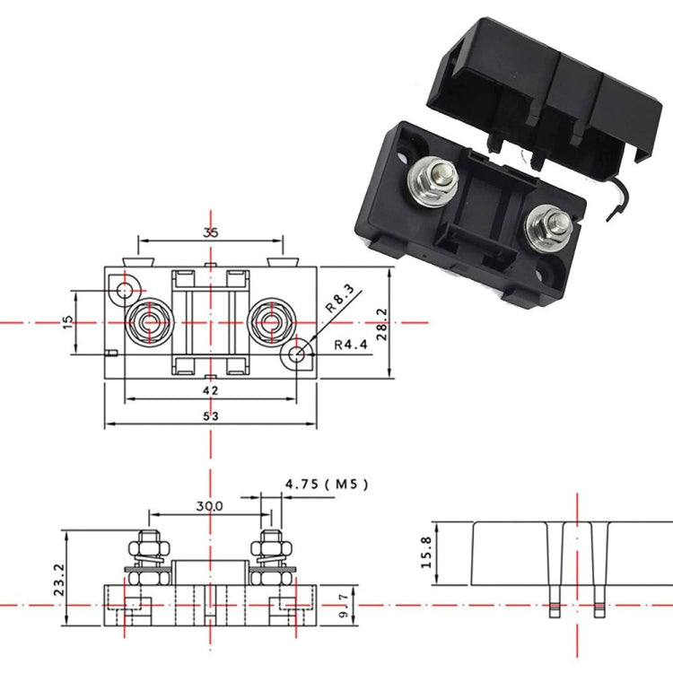 4 in 1 ANS-H Car Fuse Holder Fuse Box, Current:150A by buy2fix