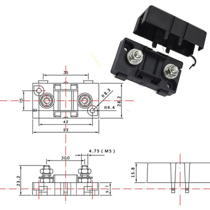 6 in 1 ANS Car Fuse Holder Fuse Box, Current:40A & 50A & 60A by buy2fix