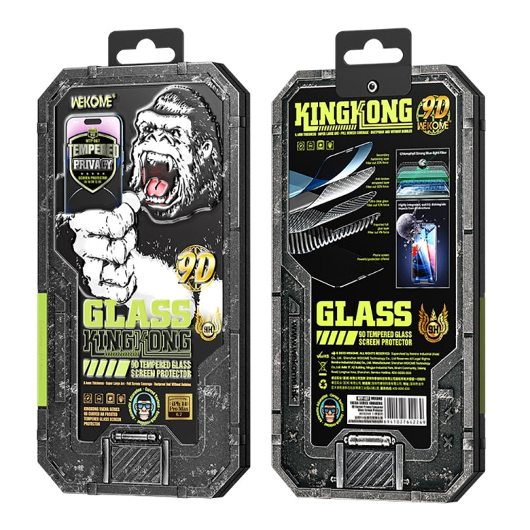 For iPhone 13 WK WTP-067 King Kong Vacha 9D Curved Privacy Tempered Glass Film(Black) - iPhone 13 Tempered Glass by WK | Online Shopping UK | buy2fix