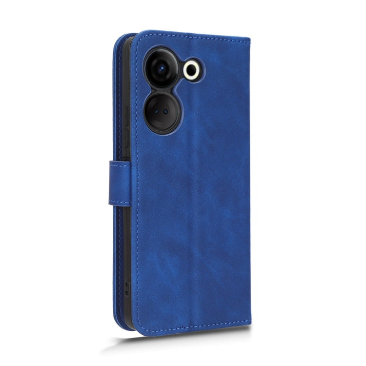 For TECNO Camon 20 Pro Skin Feel Magnetic Flip Leather Phone Case(Blue) by buy2fix