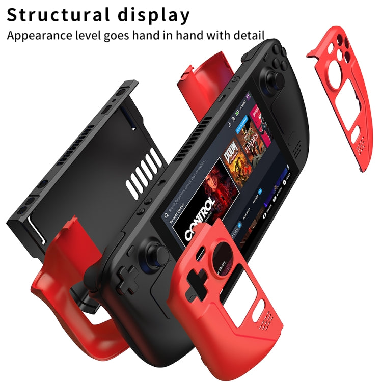 GKK For Steam Deck Color Contrast Anti-fall Game Console Case(Red) - Accessories by GKK | Online Shopping UK | buy2fix