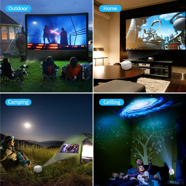 WOWOTO Q6Plus TIDLP 0.2DMD 854 x 480 4K 100ANSI RGB LED Smart Projector(US Plug) -  by WOWOTO | Online Shopping UK | buy2fix