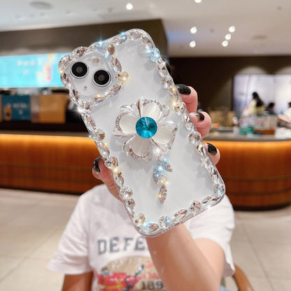For iPhone 13 Pro Sunflower Diamond Phone Case(Transparent) - iPhone 13 Pro Cases by buy2fix | Online Shopping UK | buy2fix