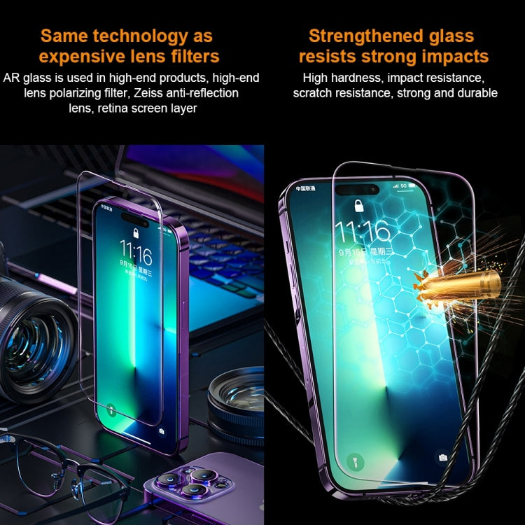 For iPhone 14 Pro WK WTP-069 King Kong Vacha 9D Curved AR HD Tempered Glass Film(Black) - iPhone 14 Pro Tempered Glass by WK | Online Shopping UK | buy2fix