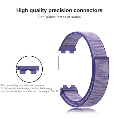 For Huawei Band 8 16mm Woven Nylon Loop Watch Band(Milky White) by buy2fix