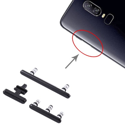 For OnePlus 6 Power Button + Volume Control Button(Jet Black) - Home key & Side Key by buy2fix | Online Shopping UK | buy2fix