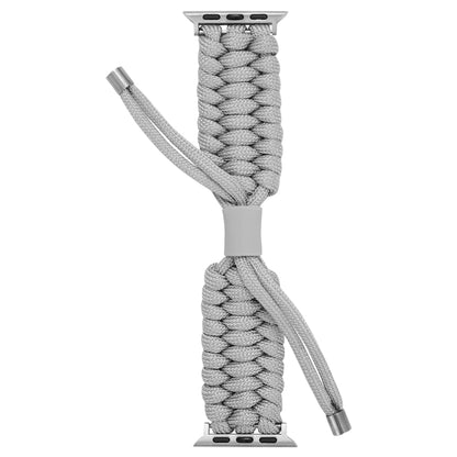 Stretch Plain Silicone Bean Watch Band For Apple Watch 7 45mm(Grey White) by buy2fix