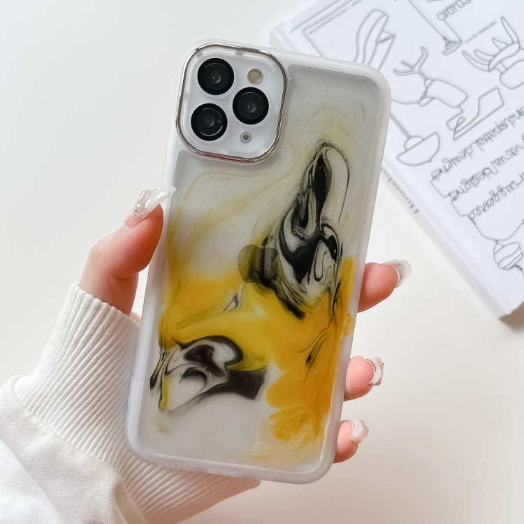 For iPhone 11 Pro Oil Painting Electroplating TPU Phone Case(White) - iPhone 11 Pro Cases by buy2fix | Online Shopping UK | buy2fix