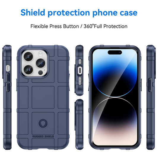 For iPhone 15 Pro Full Coverage Shockproof TPU Phone Case(Blue) by buy2fix