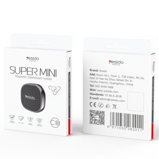Yesido C81 Car Dashboard Mini Strong Magnetic Phone Holder(Black) by Yesido