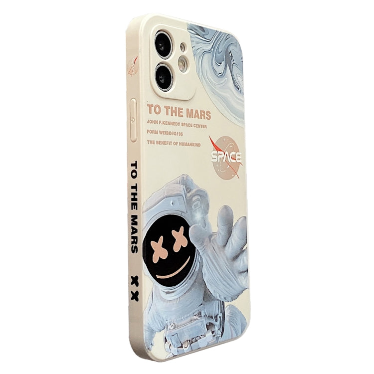 For iPhone 12 Pro Max Martian Astronaut Pattern Shockproof Phone Case(White) - iPhone 12 Pro Max Cases by buy2fix | Online Shopping UK | buy2fix