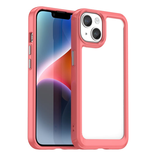 For iPhone 15 Plus Colorful Series Acrylic + TPU Phone Case(Red) by buy2fix