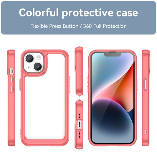 For iPhone 15 Plus Colorful Series Acrylic + TPU Phone Case(Red) by buy2fix