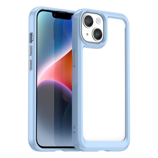 For iPhone 15 Plus Colorful Series Acrylic + TPU Phone Case(Blue) by buy2fix