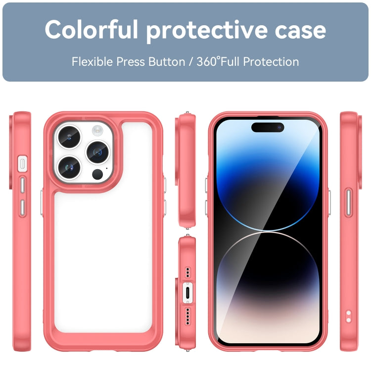 For iPhone 15 Pro Max Colorful Series Acrylic + TPU Phone Case(Red) - iPhone 15 Pro Max Cases by buy2fix | Online Shopping UK | buy2fix