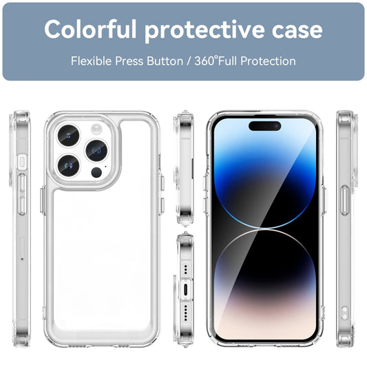 For iPhone 15 Pro Max Colorful Series Acrylic + TPU Phone Case(Transparent) by buy2fix