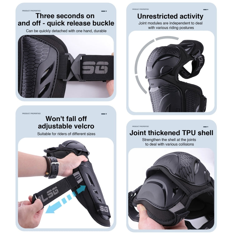 4 in 1 Elbow Pads Motolsg Motorcycle Bicycle Riding Protective Gear by buy2fix