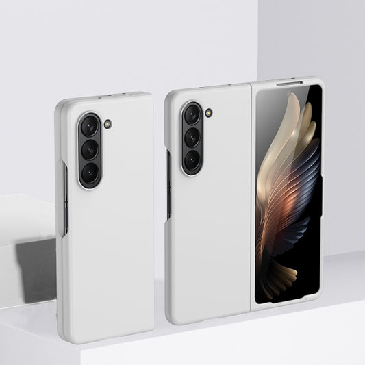 For Samsung Galaxy Z Fold5 Fuel Injection PC Skin Feel Phone Case(White) by buy2fix
