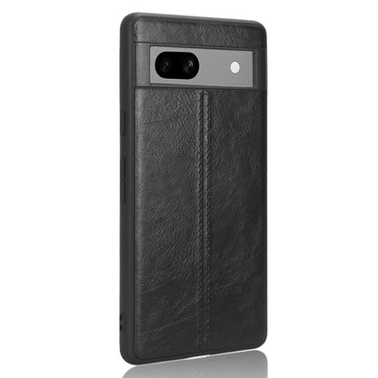 For Google Pixel 7a Sewing Cow Pattern Skin PC + PU + TPU Phone Case(Black) by buy2fix