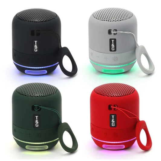 T&G TG294 TWS LED Mini Portable Wireless Stereo Sound Outdoor Speaker(Red) by T&G