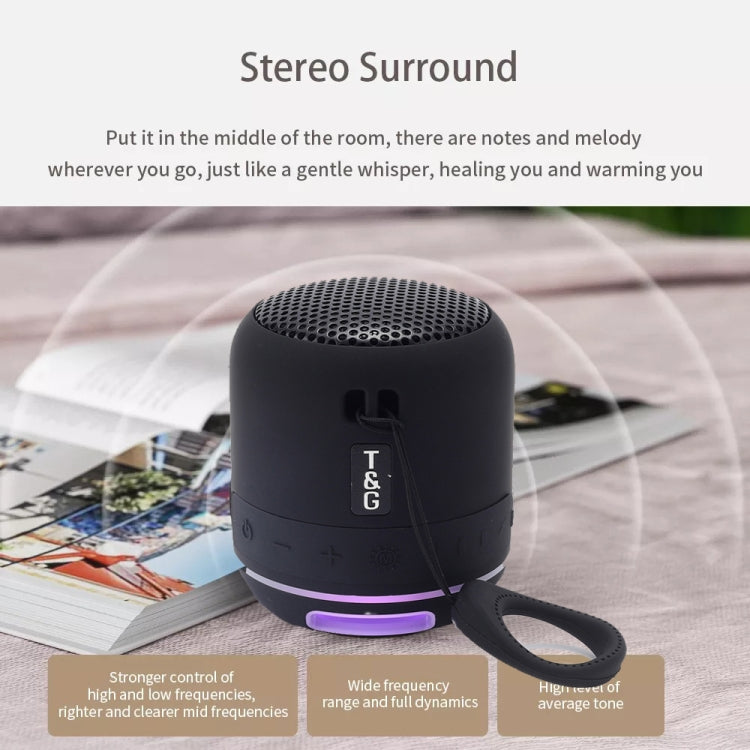 T&G TG294 TWS LED Mini Portable Wireless Stereo Sound Outdoor Speaker(Black) - Mini Speaker by T&G | Online Shopping UK | buy2fix