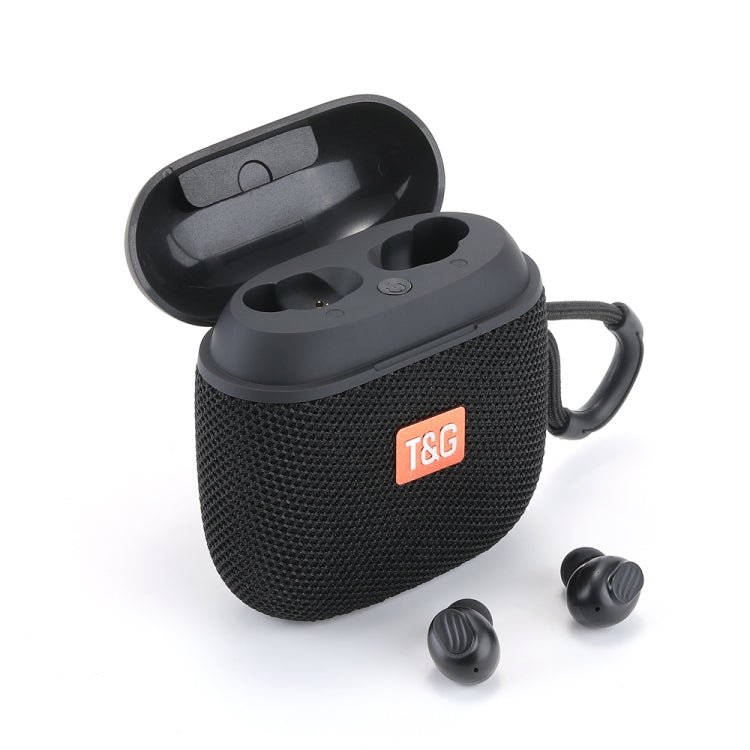 T&G TG809 2 in 1 Portable Outdoor Wireless Speaker & Mini TWS Bluetooth Earbuds(Black) - Mini Speaker by T&G | Online Shopping UK | buy2fix