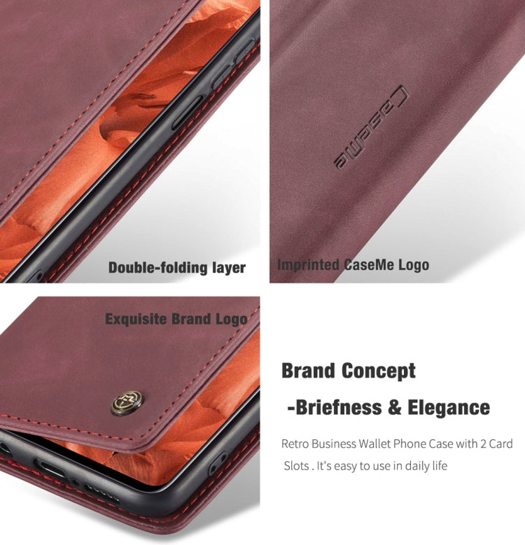 For Xiaomi Redmi Note 9 Pro/Note 9 Pro Max/Note 9s CaseMe 013 Multifunctional Horizontal Flip Leather Case, with Card Slot & Holder & Wallet(Wine Red) - Xiaomi Cases by CaseMe | Online Shopping UK | buy2fix