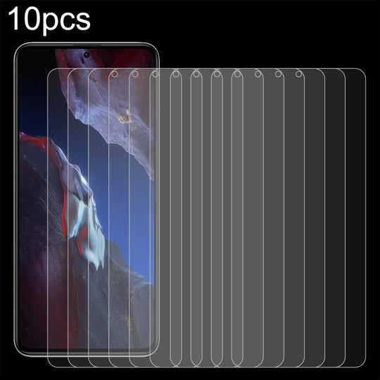 Pour Xiaomi Poco F5 Pro 10 pièces Film de verre trempé 0.26mm 9H 2.5D