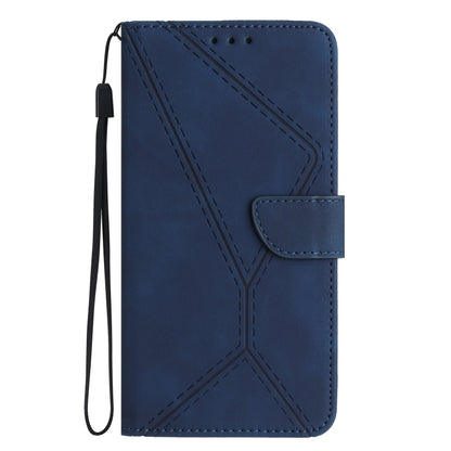 For Sony Xperia 10 V Stitching Embossed Leather Phone Case(Blue) - Sony Cases by buy2fix | Online Shopping UK | buy2fix