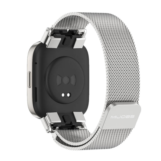 For Redmi Watch 3 Mijobs Milan Magnetic Metal Watch Band(Silver) by MIJOBS